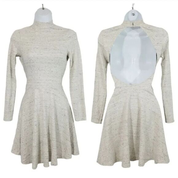 American Apparel Violette Skater Dress in Heathered Gray Size Small - Picture 2 of 12